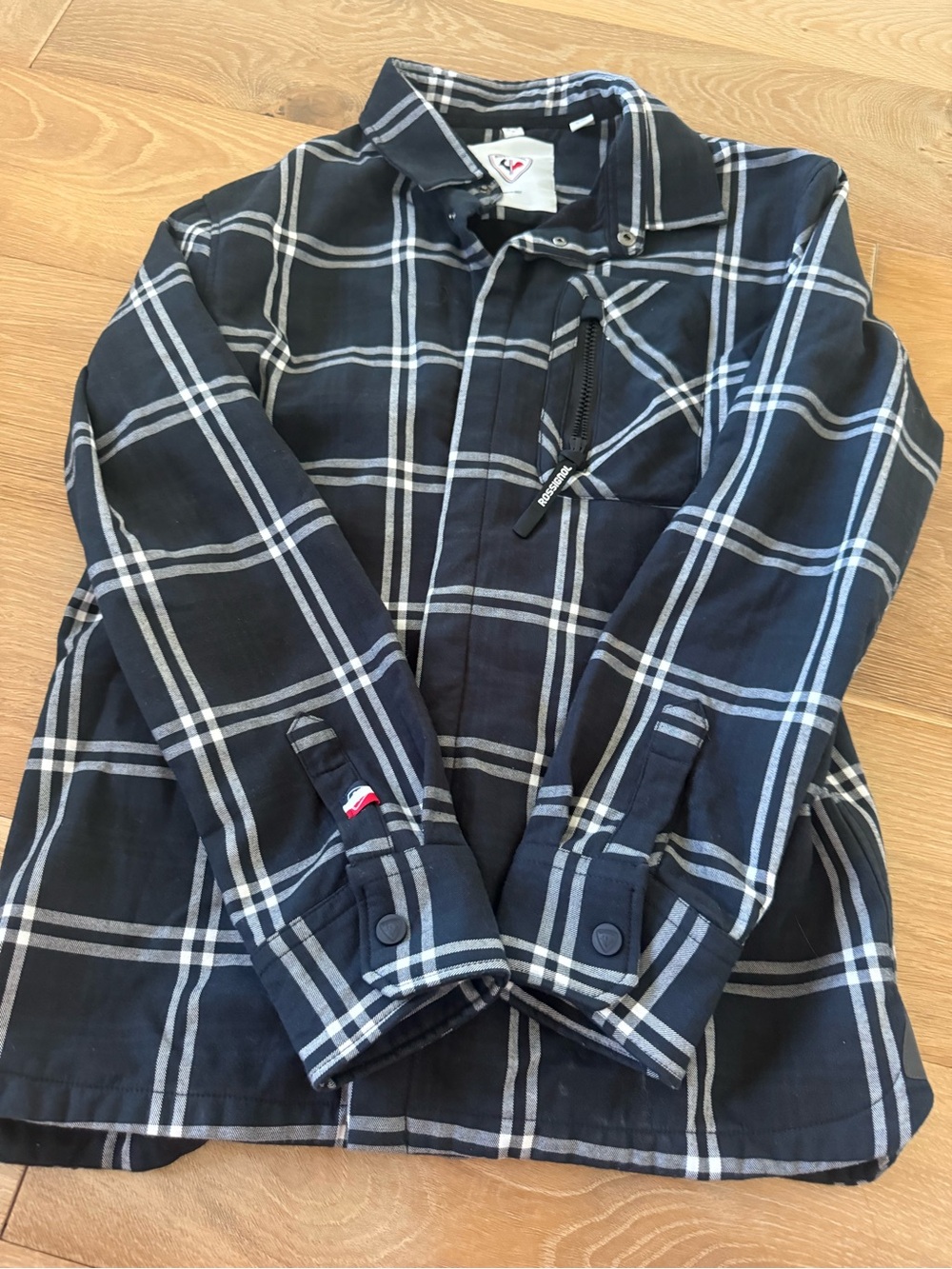 Rossignol Black Jacket with White Plaid
